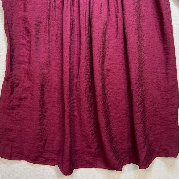 NWT J.Jill Womens A-Line Mini Babydoll Dress Small Cranberry Pintuck Casual - Picture 3 of 12